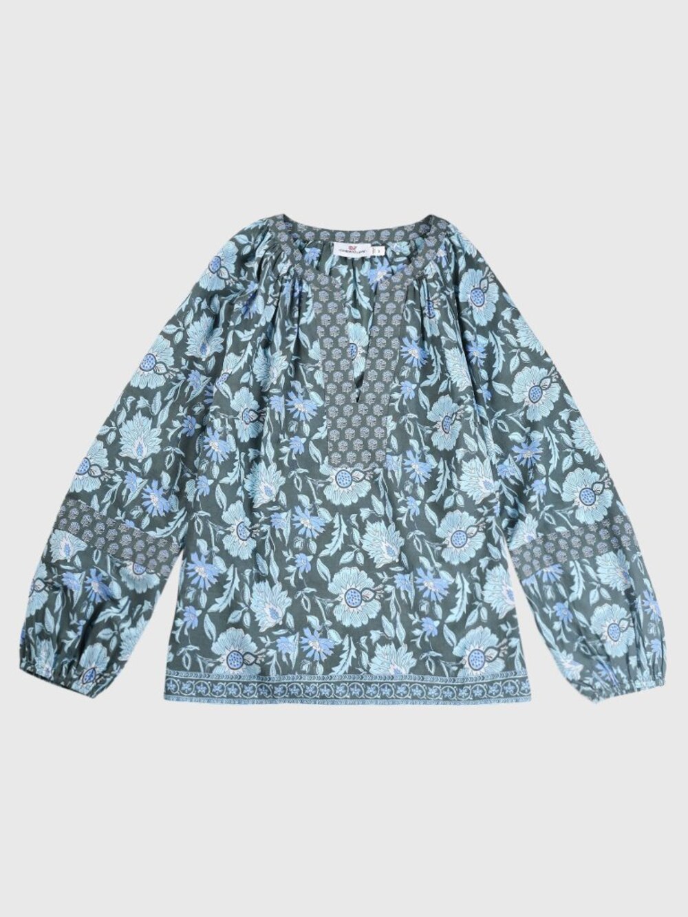 vineyard vines Printed Long-Sleeve Popover Top XS